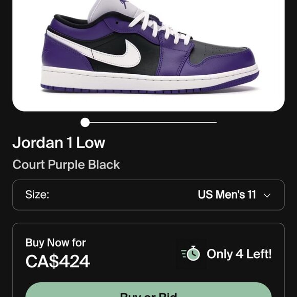 Nike Jordan 1 low court purple - black - Picture 9 of 9